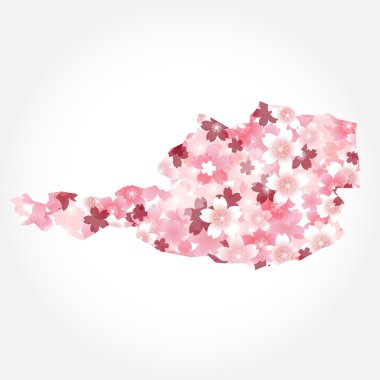 Austria　Map Country Cherry